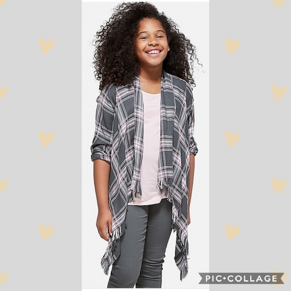 girls waterfall cardigan